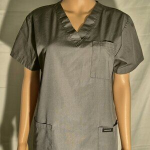 Dagacci scrub top, gray in size XS